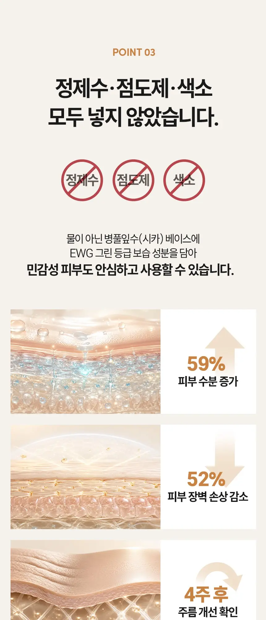 바디 컨투어링 크림 상세페이지 — 무첨가 성분 안내